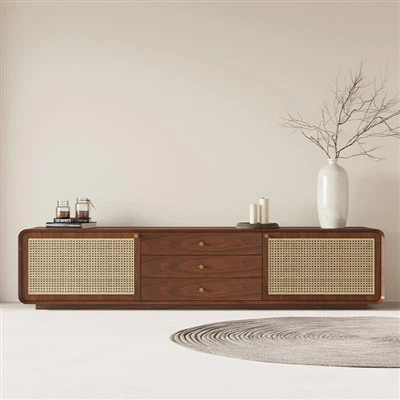 Drveni ratan TV ormarić